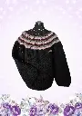 Pull Noir Fleurie