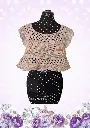 Crop Top beige marron