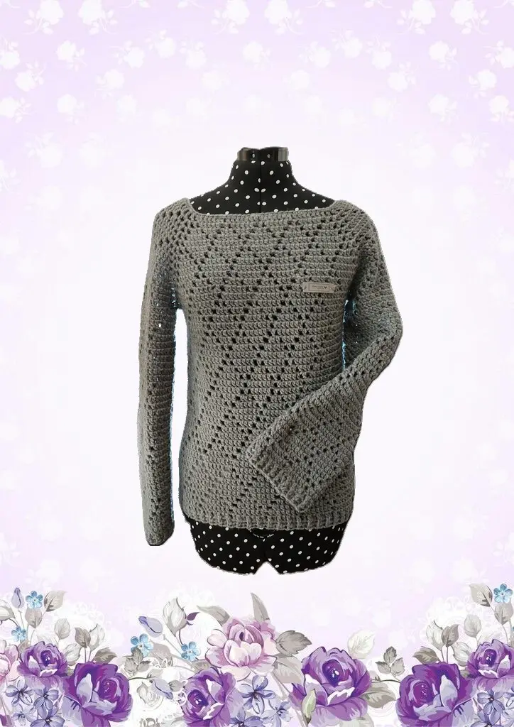Pull Losange gris